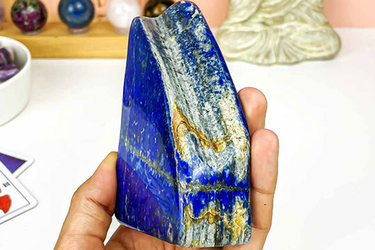 mavi lapis lazuli taşı doğal taş kütle