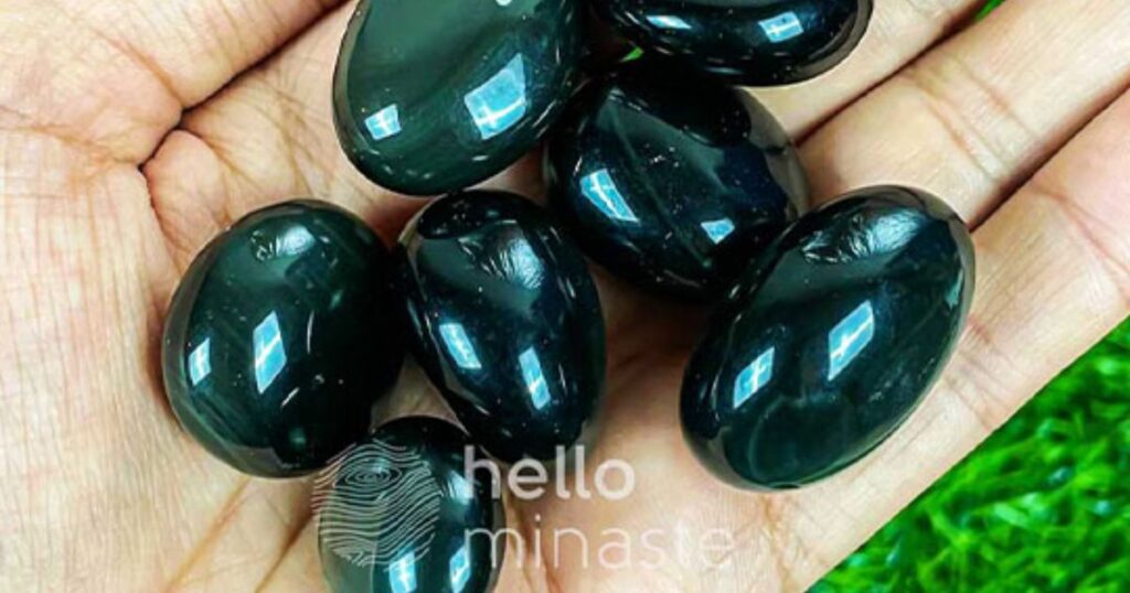 obsidian healing stone tumbled outdoor shooting min cover